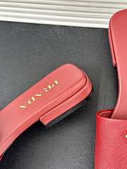 Prada Saffiano Red Slides - 3