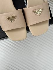 Prada Saffiano Beige Slides - 3