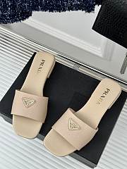 Prada Saffiano Beige Slides - 2
