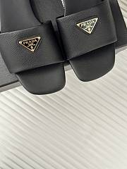Prada Saffiano Black Slides - 4
