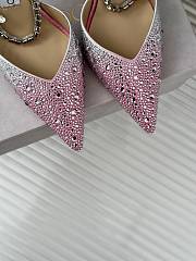 Jimmy Choo Saeda 100 Candy Pink Satin Pumps - 4
