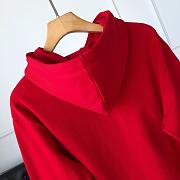 Celine Street Style Cotton Logo Red Hoodies - 3