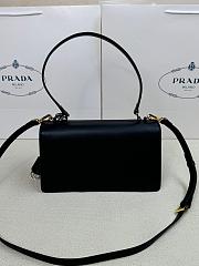 Prada Leather Shoulder Bag Black 28x16x10cm - 4