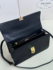 Prada Leather Shoulder Bag Black 28x16x10cm - 3