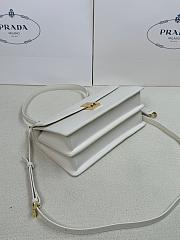 Prada Leather Shoulder Bag White 28x16x10cm - 5
