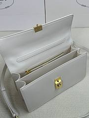 Prada Leather Shoulder Bag White 28x16x10cm - 4