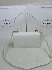 Prada Leather Shoulder Bag White 28x16x10cm - 3