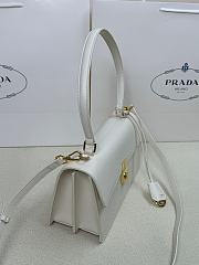 Prada Leather Shoulder Bag White 28x16x10cm - 2