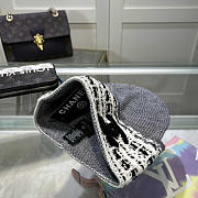Chanel CC Logo Knitted Beanie Grey - 2