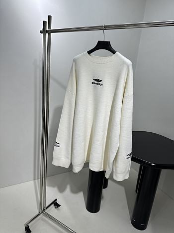 Balenciaga Crew-neck Sweater White 