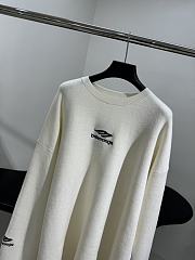 Balenciaga Crew-neck Sweater White  - 2