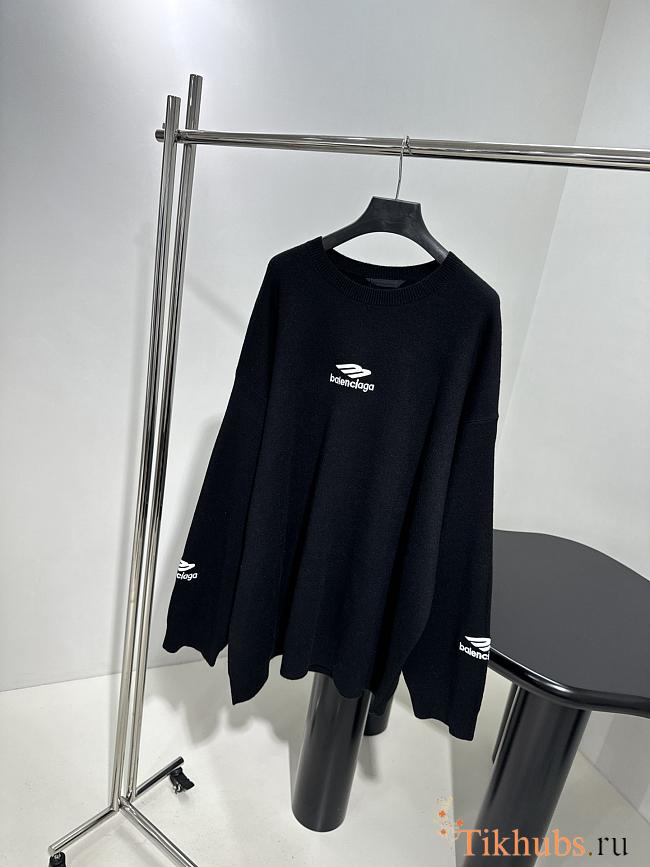 Balenciaga Crew-neck Sweater Black - 1