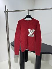 Louis Vuitton LV Intarsia Crewneck Red - 1
