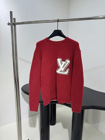Louis Vuitton LV Intarsia Crewneck Red