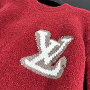 Louis Vuitton LV Intarsia Crewneck Red - 3