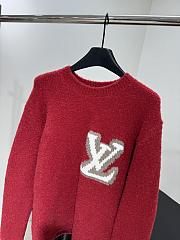 Louis Vuitton LV Intarsia Crewneck Red - 2