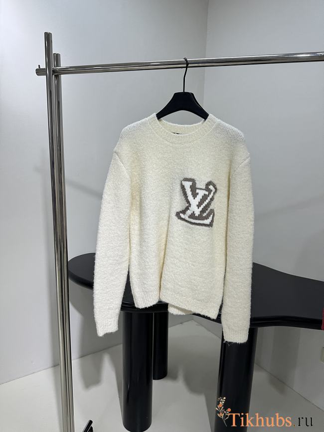 Louis Vuitton LV Intarsia Crewneck White - 1