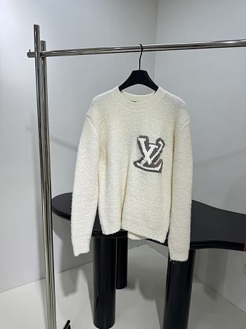Louis Vuitton LV Intarsia Crewneck White