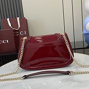Gucci Blondie Small Shoulder Bag Red Patent 26x16x8cm - 6