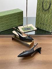 Gucci Women's Horsebit Slingback Pump Black 4cm - 5