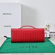 Bottega Veneta Long Clutch Andiamo With Handle Red 31x13x3cm - 4