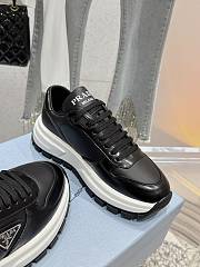 Prada Spazzolato Logo Black Sneaker - 4