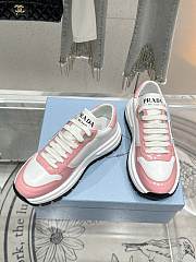 Prada Spazzolato Logo Pink Sneaker - 5