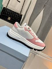 Prada Spazzolato Logo Pink Sneaker - 2