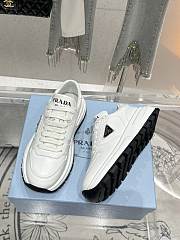 Prada Spazzolato Logo White Sneaker - 5