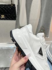 Prada Spazzolato Logo White Sneaker - 3