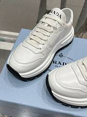 Prada Spazzolato Logo White Sneaker - 2