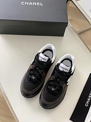 Chanel Trainers Mesh Suede Black White Sneaker - 5