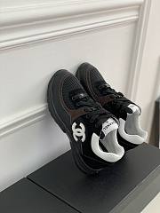 Chanel Trainers Mesh Suede Black White Sneaker - 4