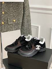 Chanel Trainers Mesh Suede Black White Sneaker - 2