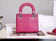 Dior Mini Lady Bag Pink Python 17cm - 4