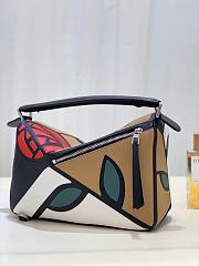 Loewe Roses Puzzle Medium Leather Bag 29x12x19cm - 4