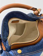  Loewe Puzzle Tan Blue Medium Denim Bag 29x12x19cm - 5