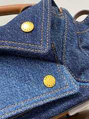  Loewe Puzzle Tan Blue Medium Denim Bag 29x12x19cm - 2