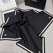 Chanel Black Scarf 90x90cm - 3