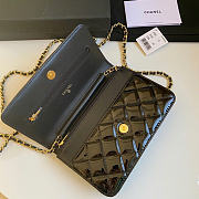 Chanel Wallet On Chain Woc Black Patent Gold 19.5x12x3.5cm - 4