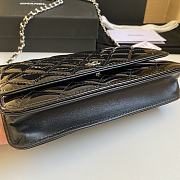 Chanel Wallet On Chain Woc Black Patent Silver 19.5x12x3.5cm - 5