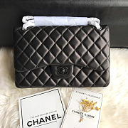 Chanel Jumbo Flap Bag Full Black Lambskin 30cm  - 1