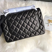 Chanel Jumbo Flap Bag Full Black Lambskin 30cm  - 6