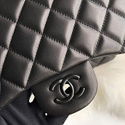 Chanel Jumbo Flap Bag Full Black Lambskin 30cm  - 2