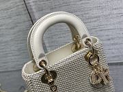 Dior Mini Lady Bag White Resin Pearls 17cm - 6