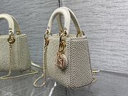 Dior Mini Lady Bag White Resin Pearls 17cm - 5