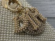 Dior Mini Lady Bag White Resin Pearls 17cm - 3