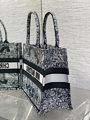 Dior Medium Book Tote Bag Latte Blue 36cm - 4