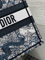 Dior Medium Book Tote Bag Latte Blue 36cm - 2