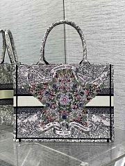 Dior Medium Book Tote Bag Latte Multicolor 36cm - 2